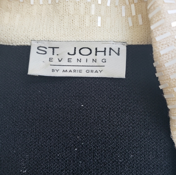 St. John Evening by Marie Gray black and white pantsuit - Picture 11 of 15